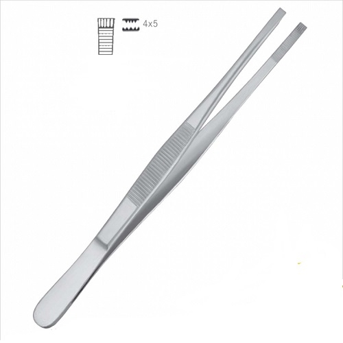 ADLERKREUTZ Tissue Forceps 4:5 Teeth 20 cm