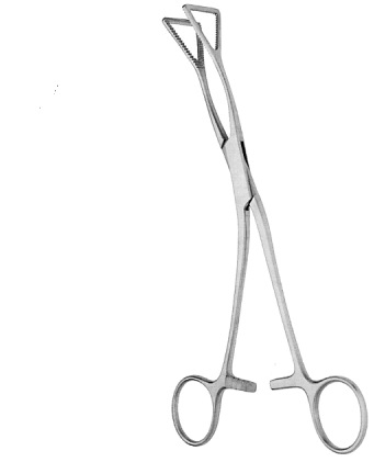 LOVELACE Lung Grasping Forceps Curved 20 cm