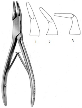 BLUMENTHAL Bone Rongeur Forceps Sharp Bend 16.5 cm