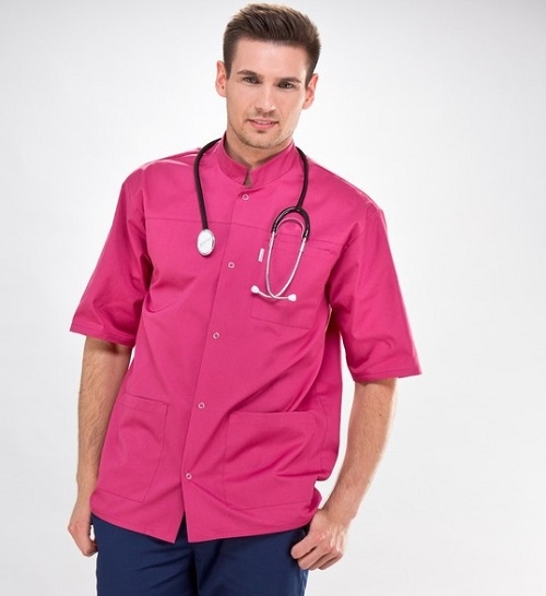 Mens Healthcare  Work Tunic In Pink Medium  