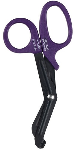 Premium Fluoride Scissors - revolutionary Fluoride coating that provides a non-stick surface - Purple 14 cm