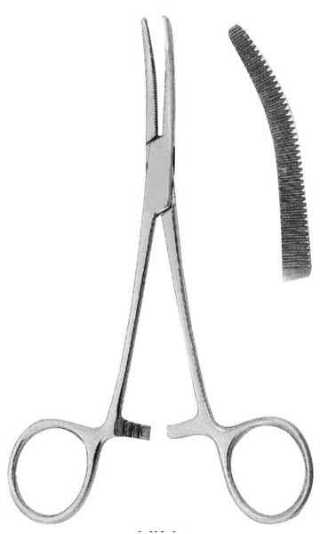 MOSQUITO Atrauma Artery Forceps Curved 12 cm