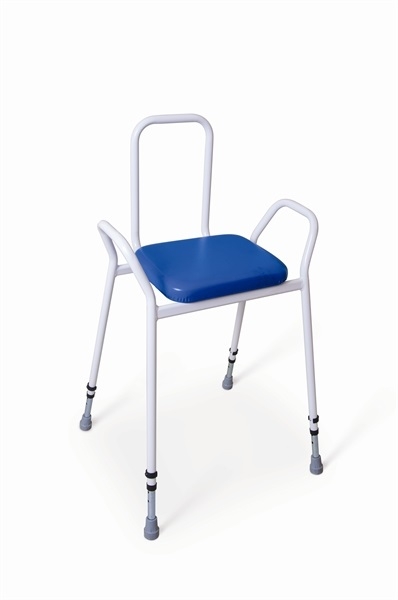 Perching Stool with Steel Back and Arms
