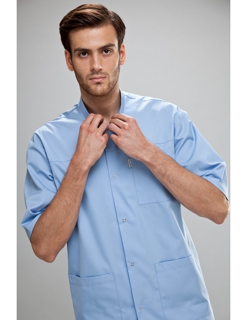 Mens Healthcare Work Tunic In Light Blue Small