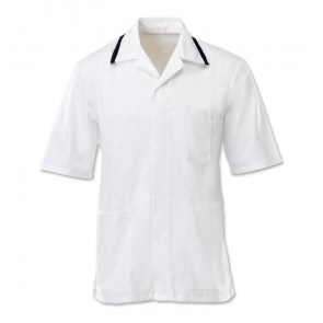  Mens Short Sleeved Healthcare Tunic in White  Small Size 36 