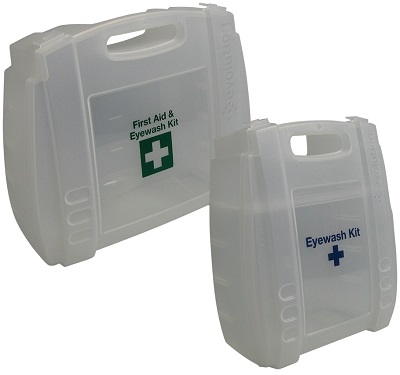 Clear Eyewash and First Aid Case Size 30x33x12cm 