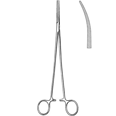 BENGOLEA PEAN Tumor Seizing Forceps Curved  26  cm 