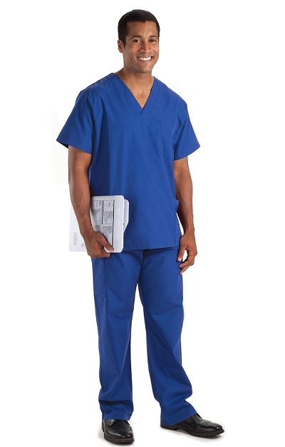 Scrub Suit Small in Royal Blue 